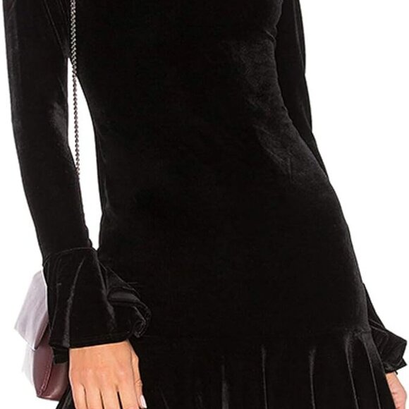🖤 Velvet High Neck Long Sleeve Mini Dress – Size XL 🖤 - Picture 4 of 4